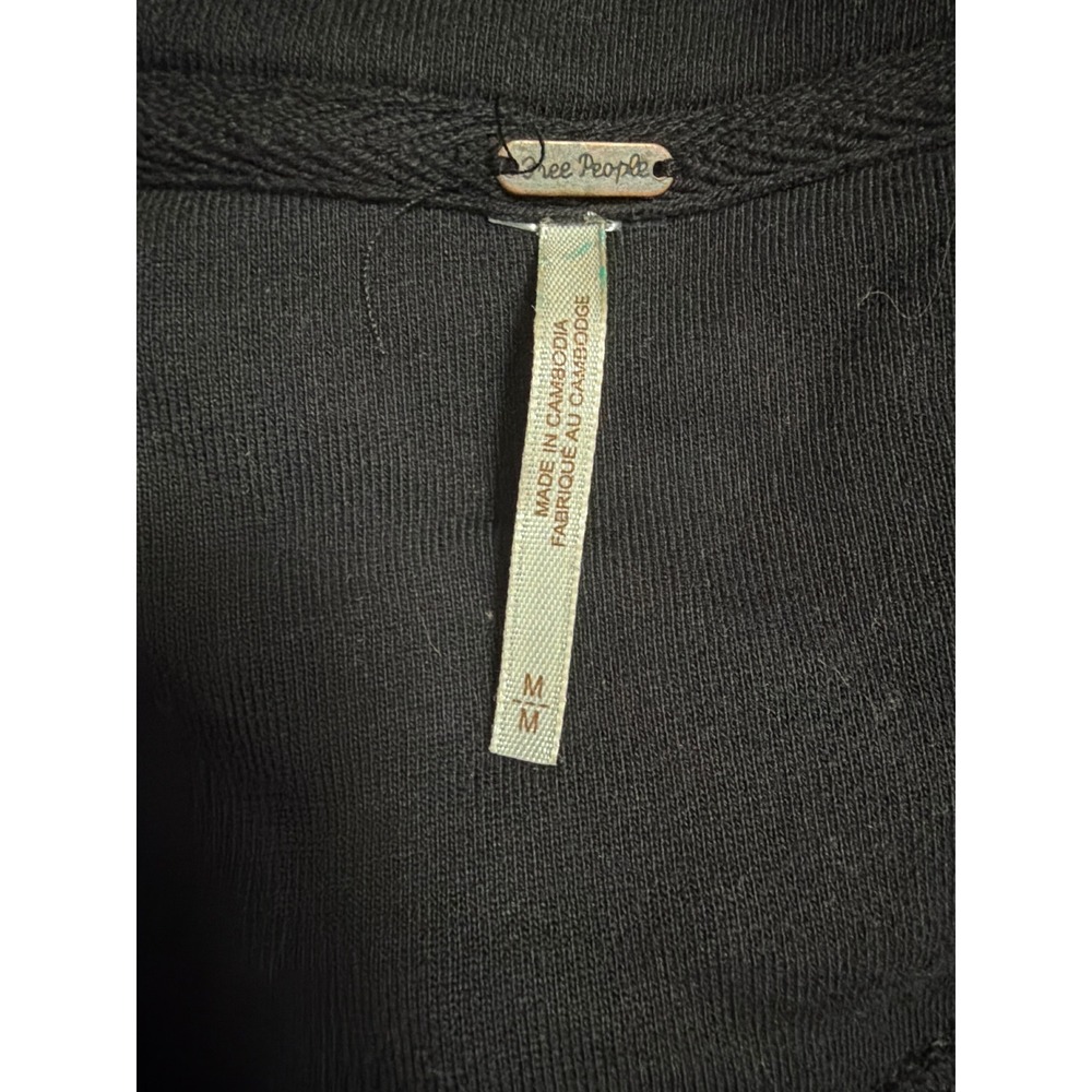 Free People Ruby Jacket Charcoal Grey Black Fleece Oversized Shacket Womens M - Picture 4 of 6